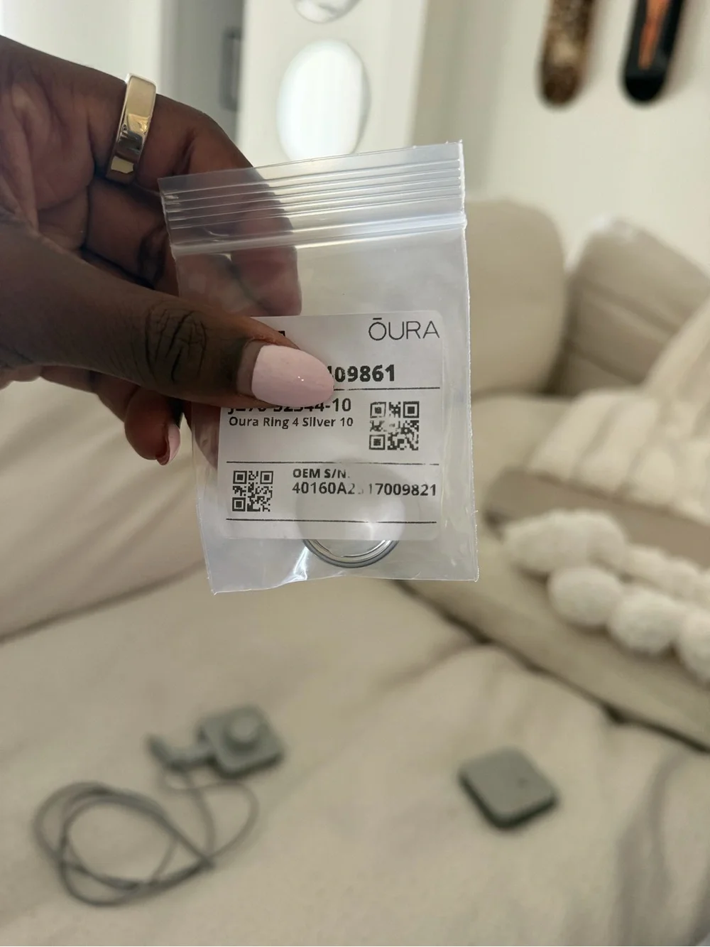 Silver size 10 Oura Ring 4 BRAND NEW